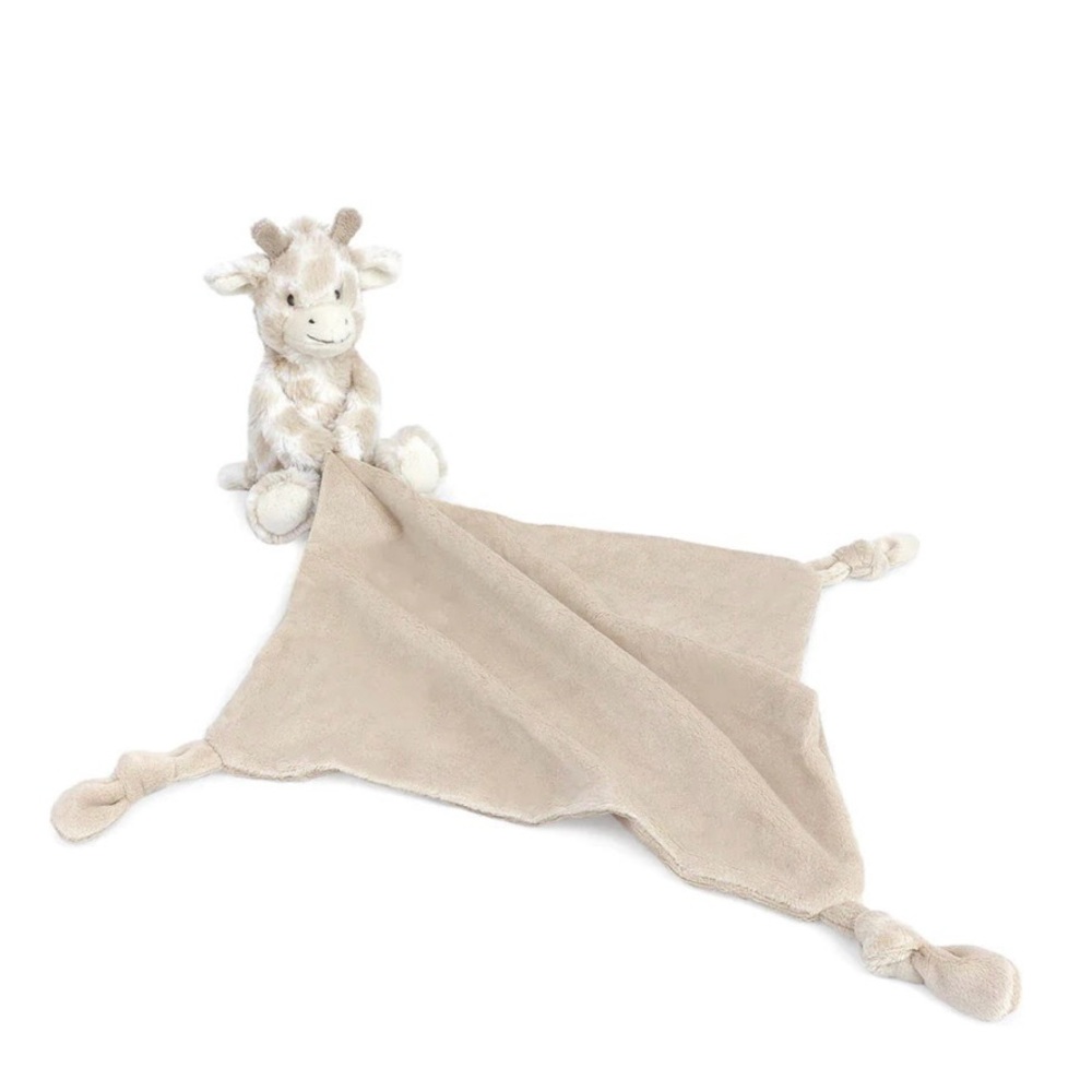 Mon Ami Gentry GIRAFFE Knotted SECURITY Blankie Baby Lovey Tan NWT Super Soft